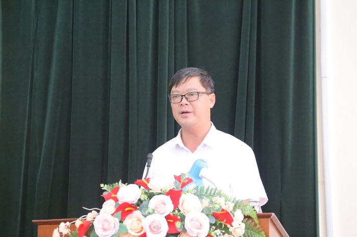 Ông Hà Việt Phong - Trưởng Ban Tuyên giáo Thị ủy Sơn Tây chia sẻ Chương trình “Trung thu Thành cổ - Sơn Tây xứ Đoài” năm 2023